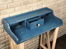 Консоль, Туалетный столик СТ-003 Синий/Светлая Хижина