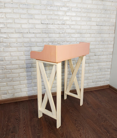 Консоль, Туалетный столик СТ-003 Розовый персик/Светлая Хижина